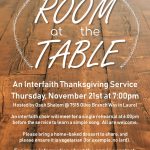 Interfaith Thanksgiving Service (Social Hall and Sanctuary)